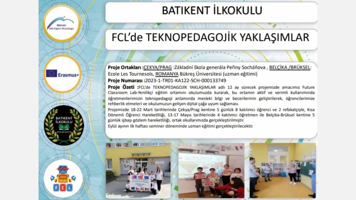 Okulumuz FCL Teknopedagojik Yaklaşımlar Projesi Mersin AR-GE tarafından 